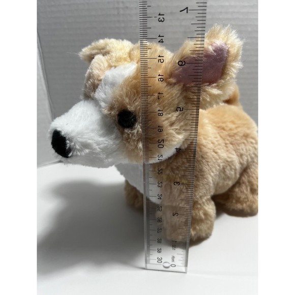 Manhattan Toy Company Tan & White Corgi Dog 2019 Plush Bean Bag 8" - Picture 4 of 8